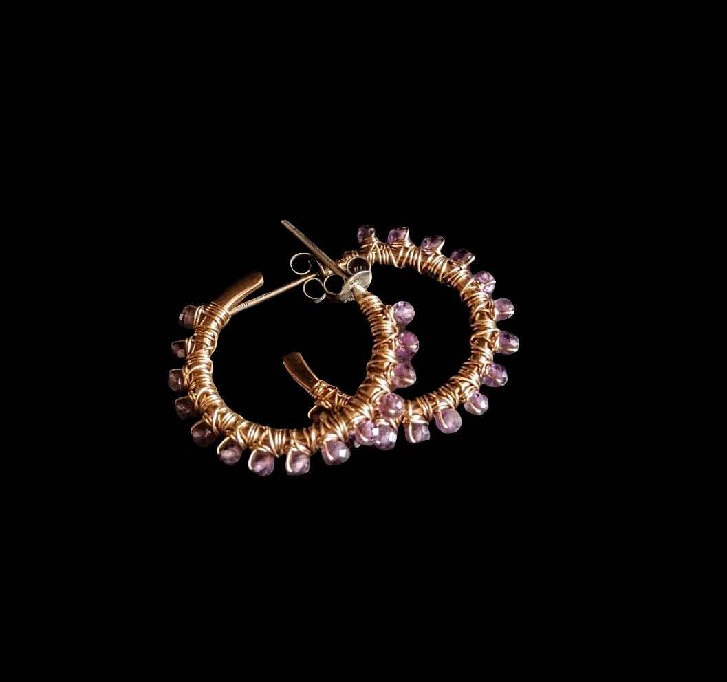 Orecchini Ametista e Apatite